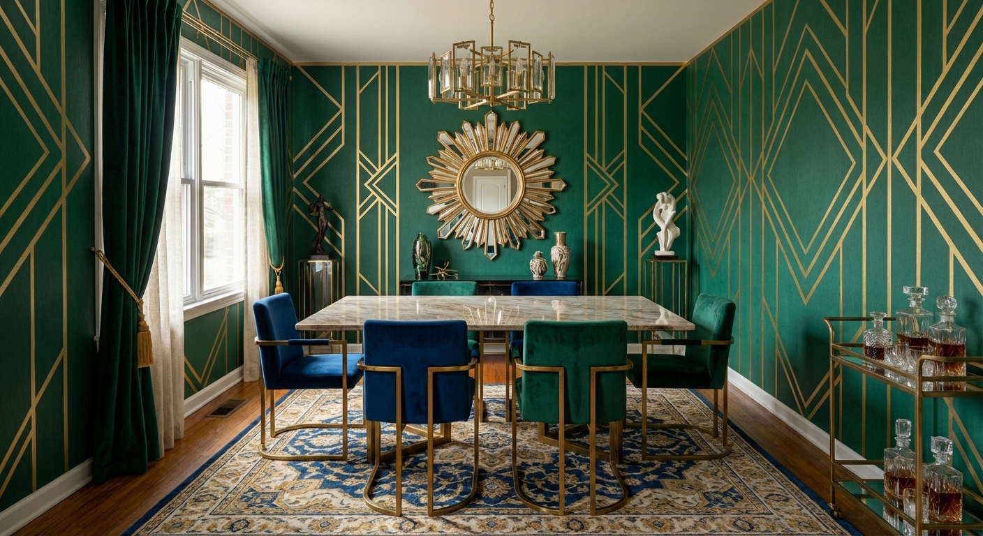 ห้องทานอาหารสไตล์อาร์ตเดโค