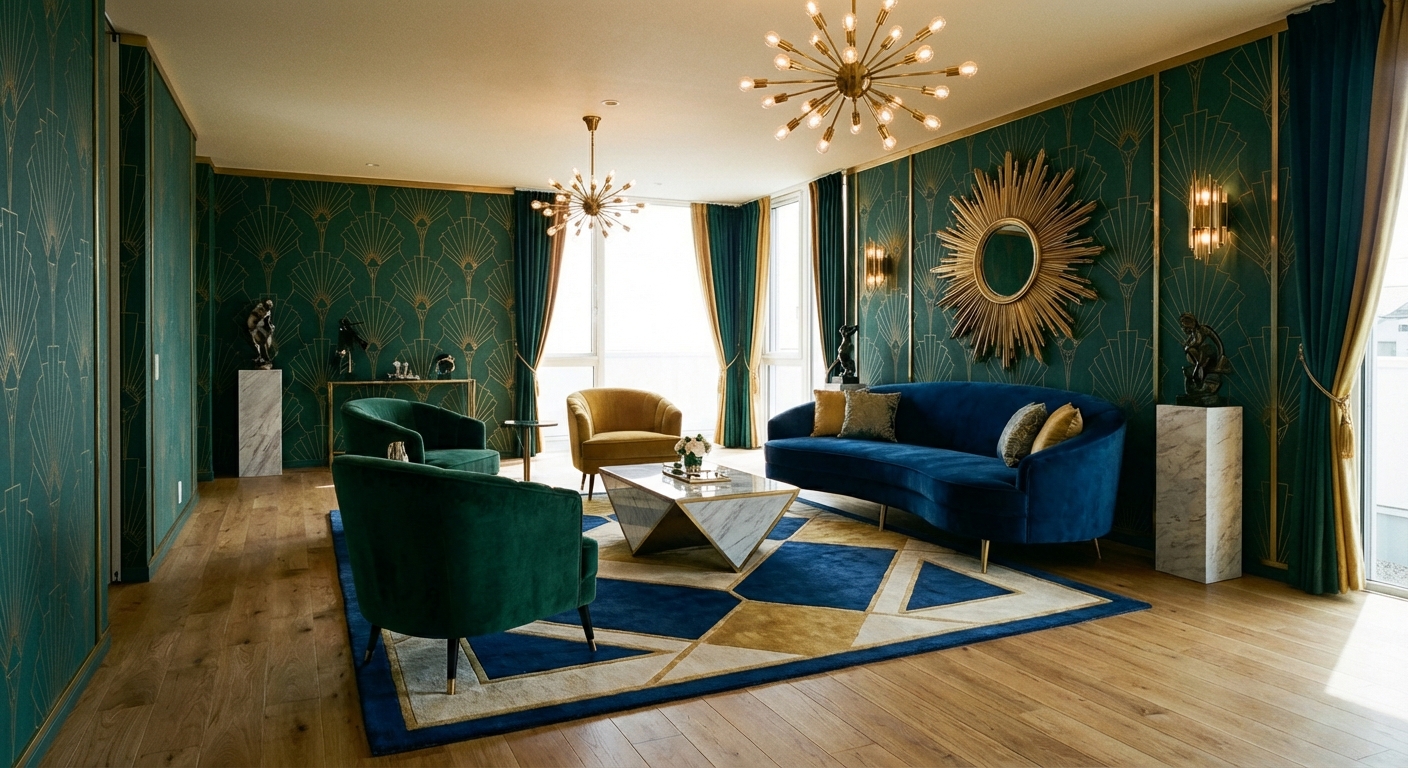 ห้องนั่งเล่นสไตล์อาร์ตเดโค