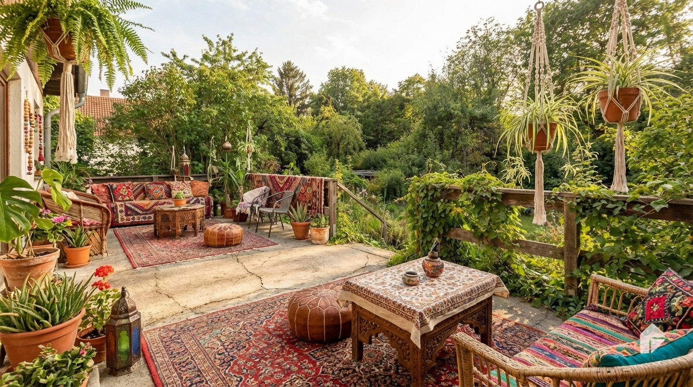 ลานบ้านสไตล์โบฮีเมียน