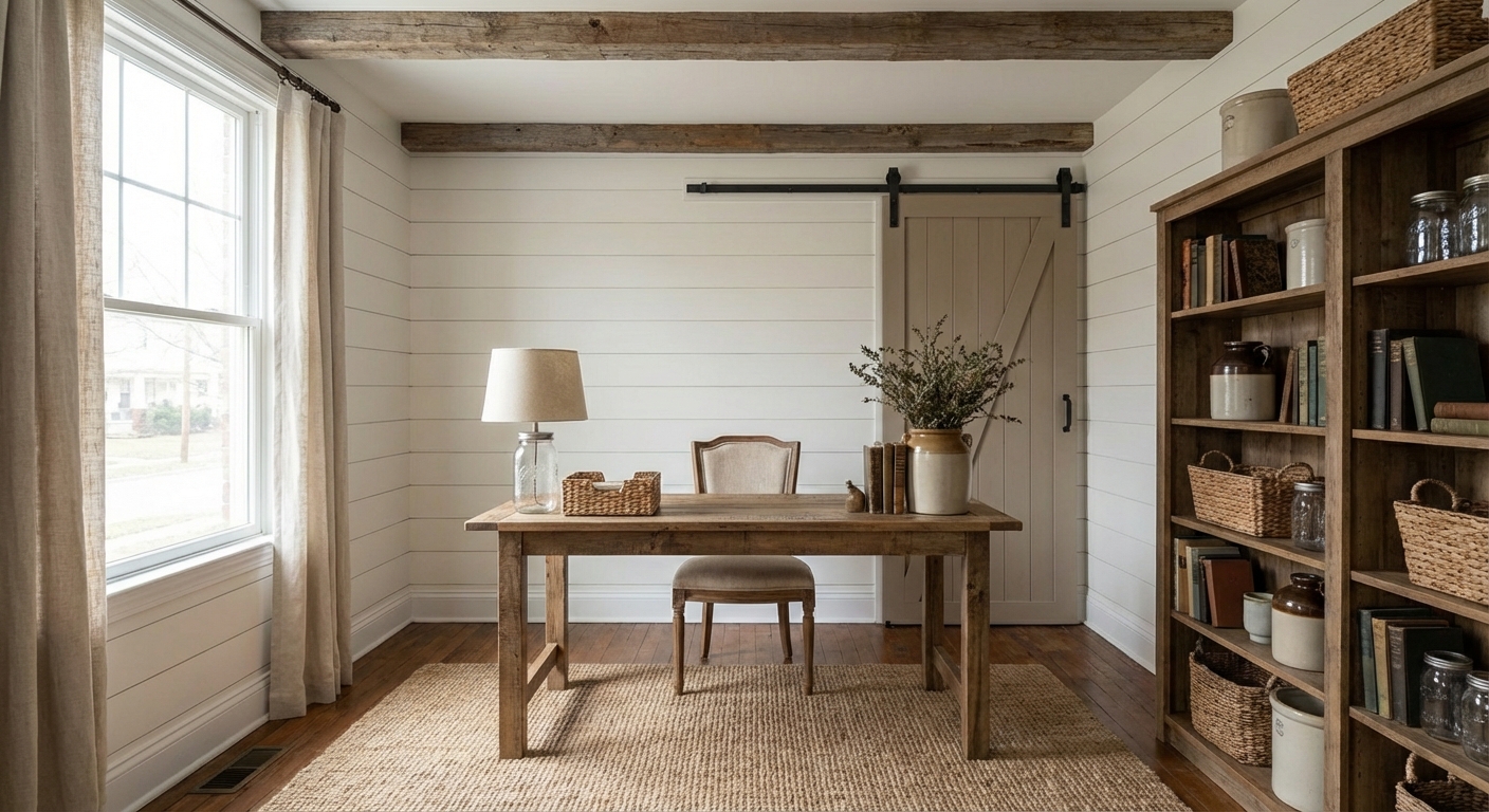 ห้องทำงานสไตล์ฟาร์มเฮาส์