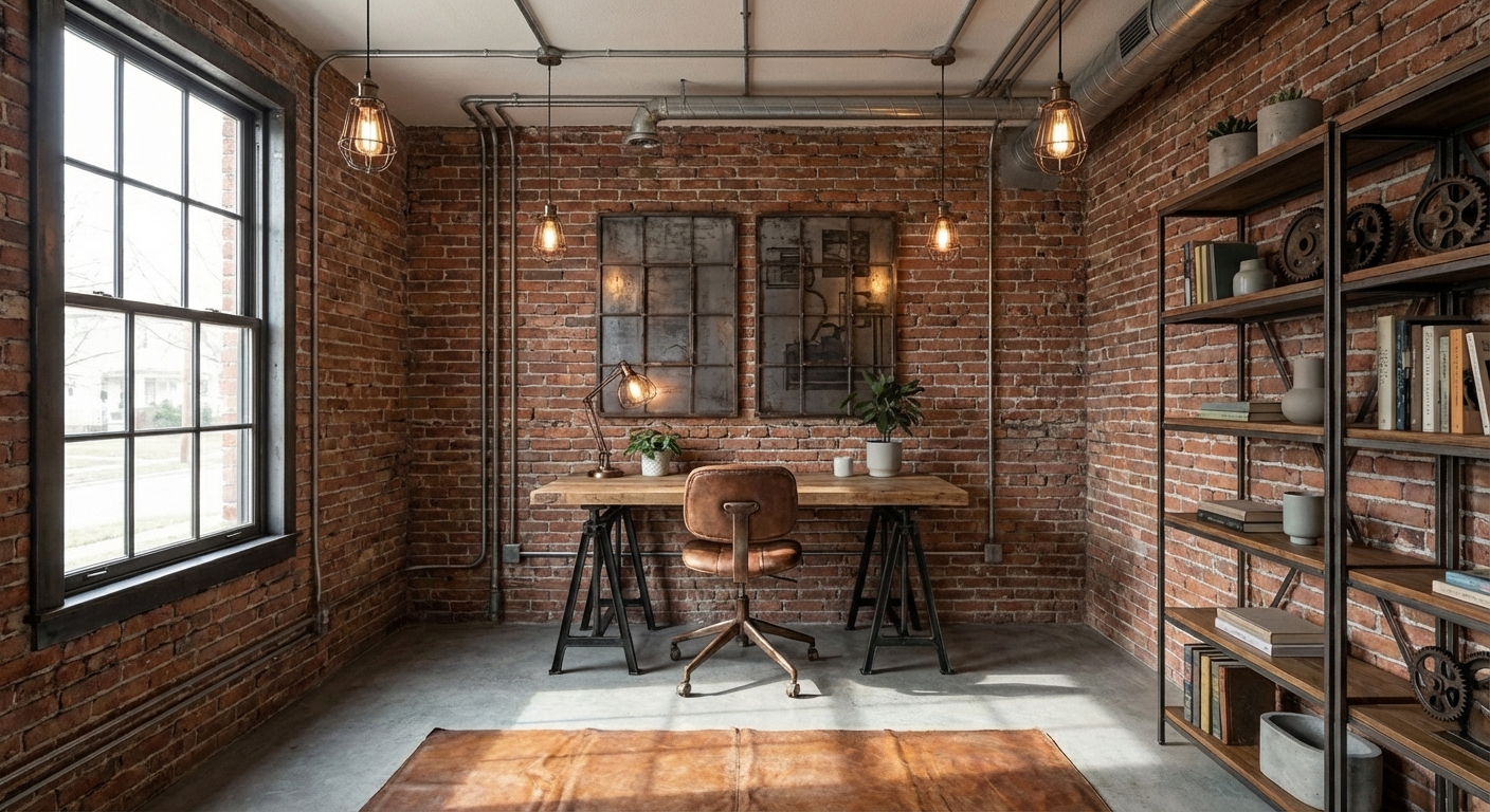 ห้องทำงานสไตล์อินดัสเทรียล