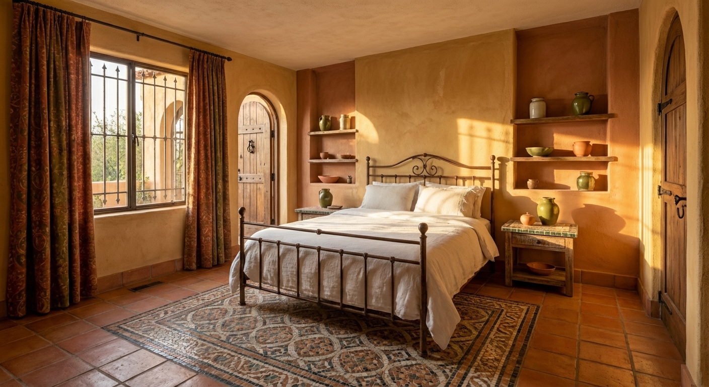 ห้องนอนสไตล์เมดิเตอร์เรเนียน