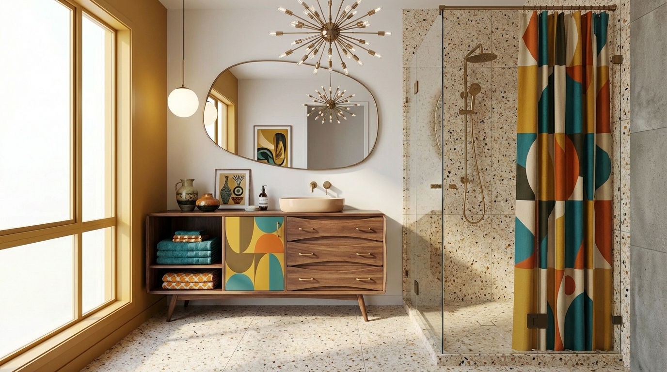 ห้องน้ำสไตล์mid century