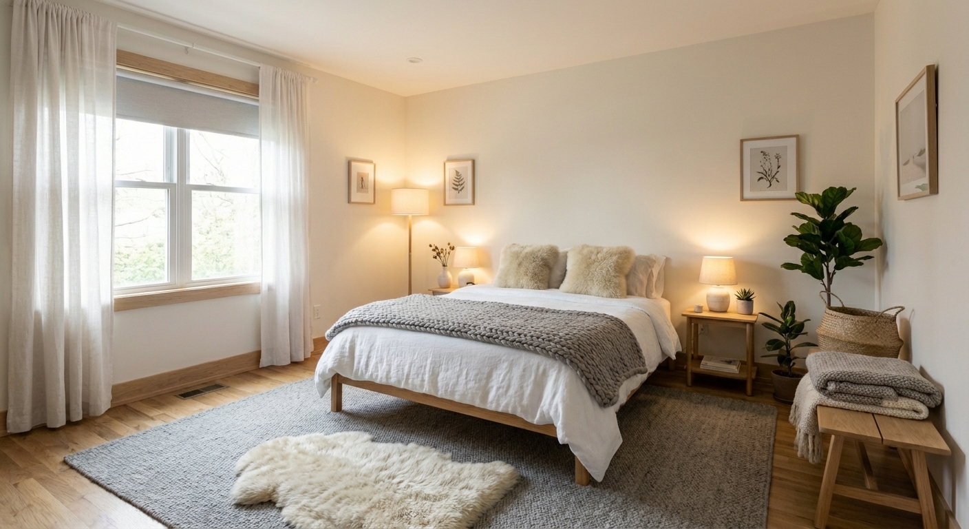 ห้องนอนสไตล์สแกนดิเนเวียน
