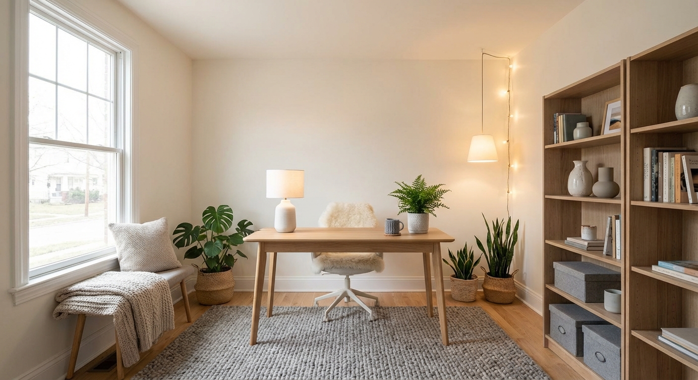 ห้องทำงานสไตล์สแกนดิเนเวียน
